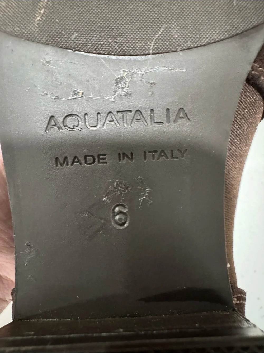 Aquatalia Fiona Crosta Chelsea Weatherproof Chocolate Brown Suede Ankle Boot 6